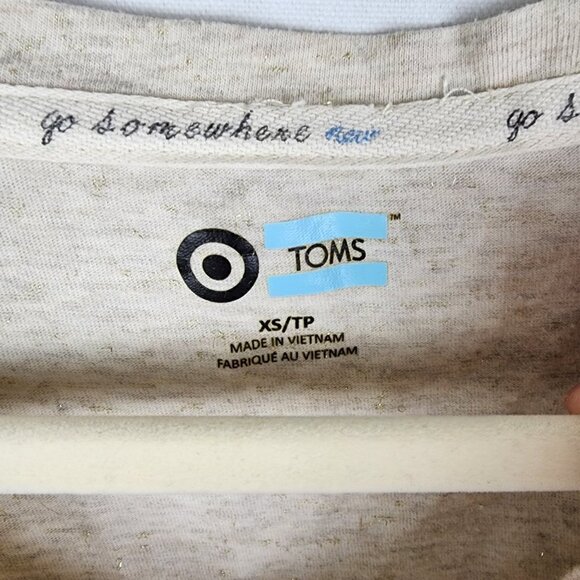 TOMS Graphic Metallic Tee XS - Picture 4 of 5